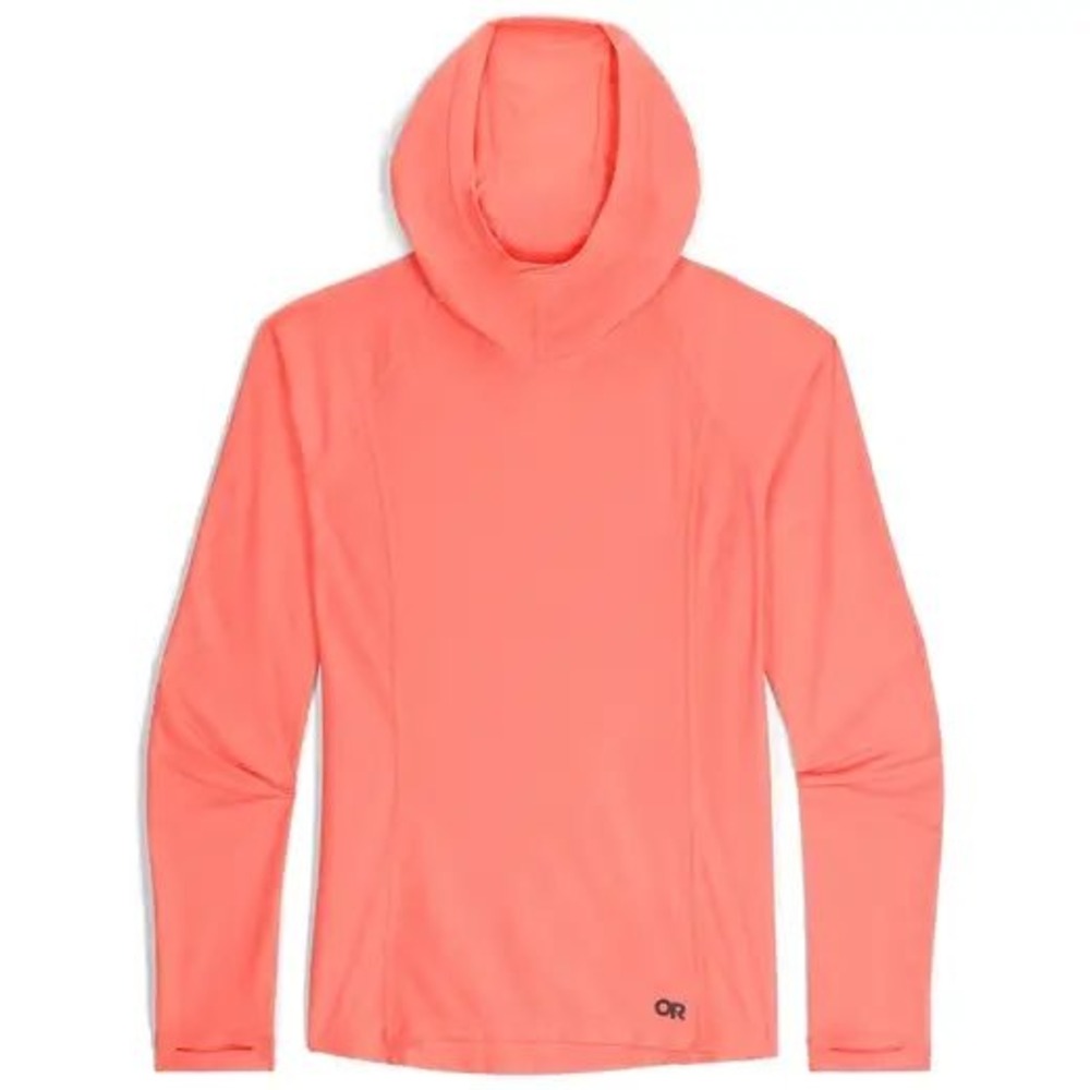 Outdoor Research Women 1X Echo Sun Hoody Coral Recycled Polyester Hiking Top